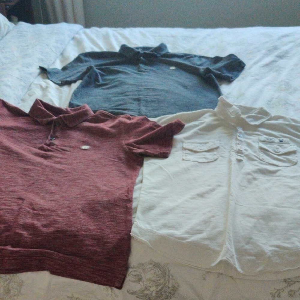 Set of 3 100% Cotton Polo Shirts: Diesel, Banana Republic